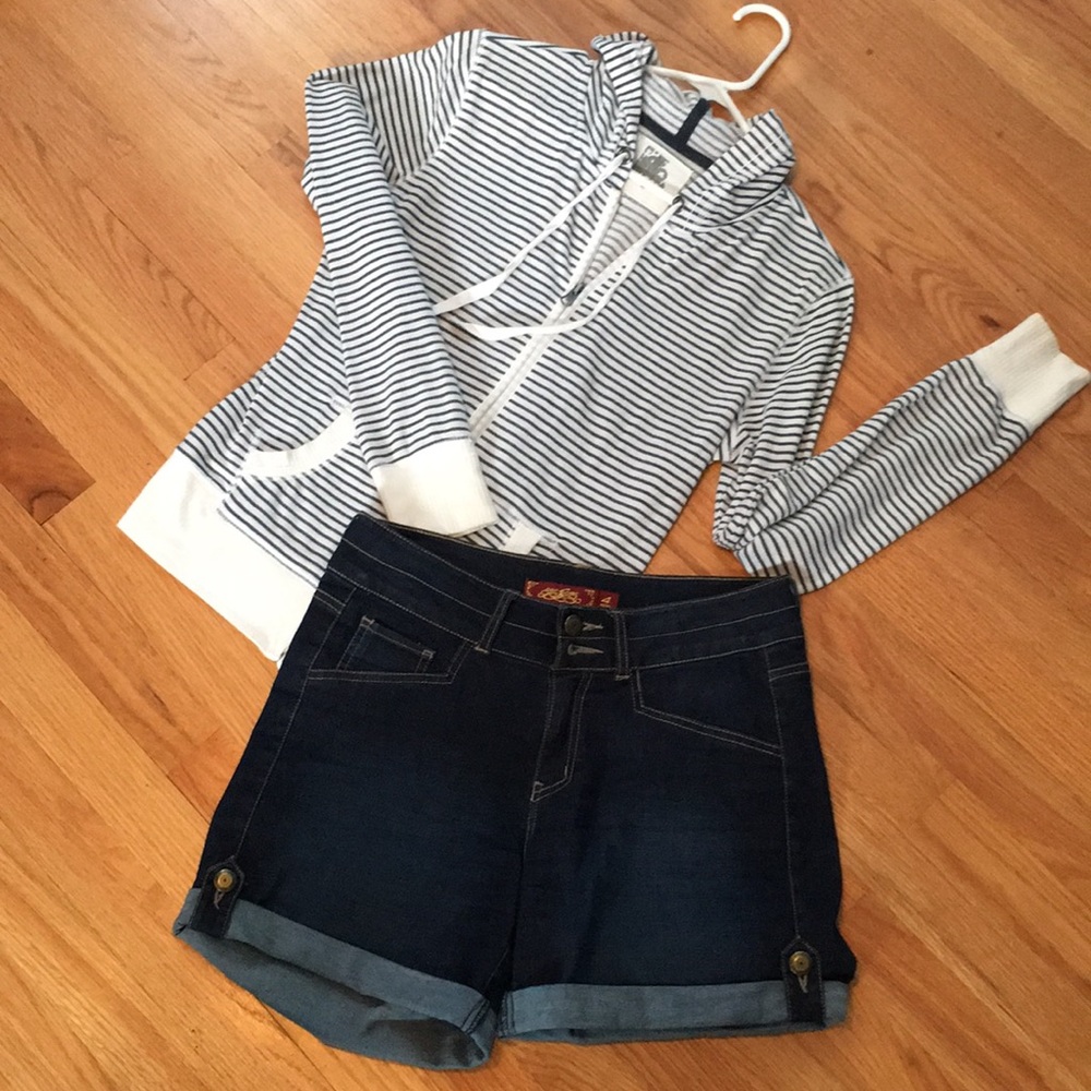 Striped Zip-Up With Hood